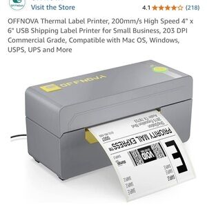 Gray Thermal Label Printer
